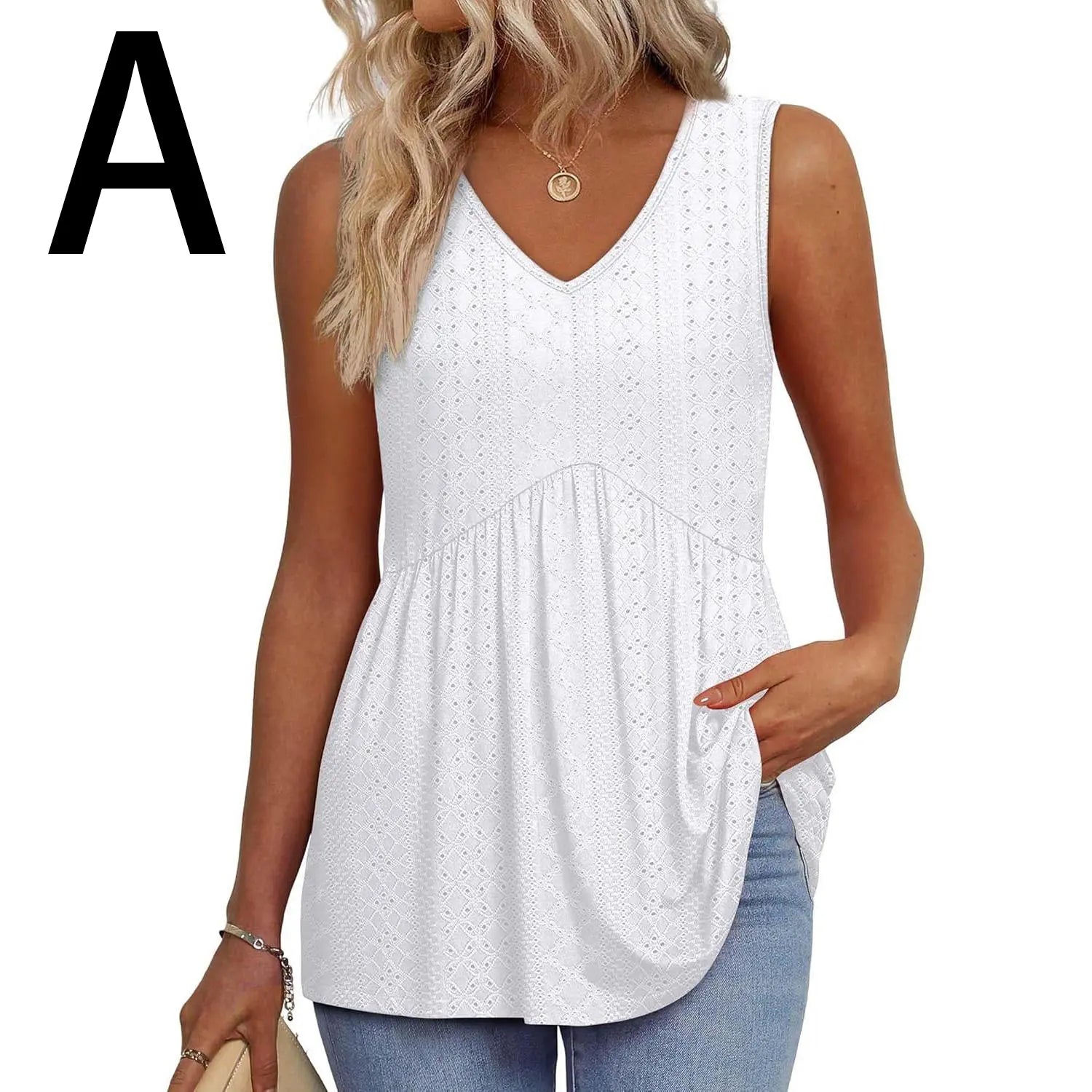 Womens Tank Tops 2025 Flowy Peplum Tops (Size Up 1-2 for Oversized Look) for Women Dressy Sleeveless V Neck Babydoll Tank Tops Fabric Stretchy tank tops summer tops