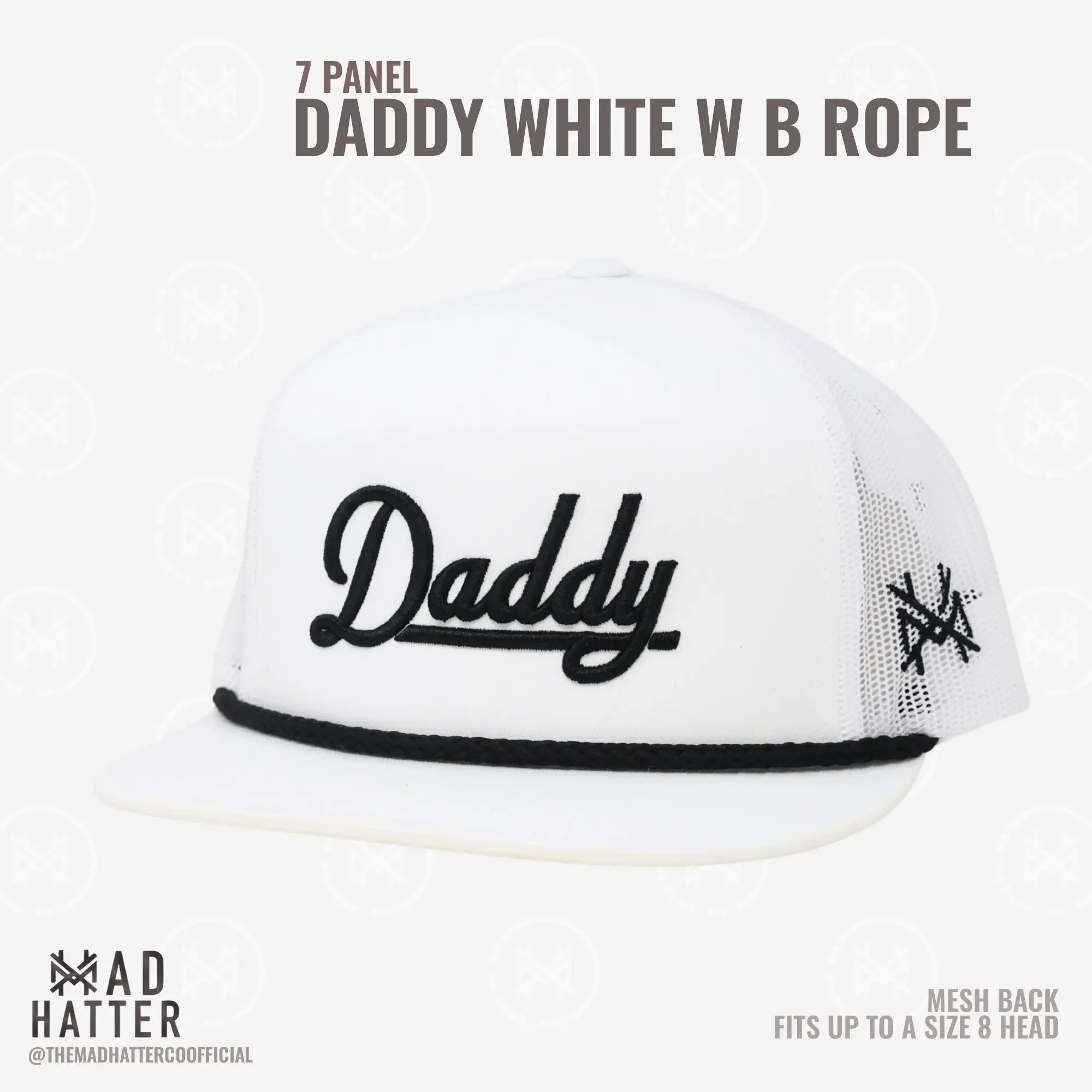 Daddy | Von The Mad Hatter Co. 3D Puff Stickerei (Bis Kopfgröße 8) Premium Herren Trucker Cap Geschenk