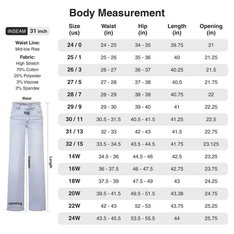 Magic SOONE Mid-low Rise Baggy Jeans Stretchy Wide Leg for Women Distressed Pants Womenswear Bottom 8001 Lady Basic Minimalist Comfortable Denim Tummy Control Curve Hugging Plus Size Regular Size BBL Spring Fashion Daily Outfits