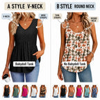 Womens Tank Tops 2025 Flowy Peplum Tops (Size Up 1-2 for Oversized Look) for Women Dressy Sleeveless V Neck Babydoll Tank Tops Fabric Stretchy tank tops summer tops