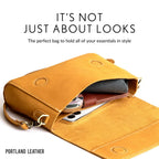 Leather Metro Crossbody – Premium Leather Crossbody Bag for Travel & Everyday Carry – Minimalist Shoulder Purse with Magnetic Closure