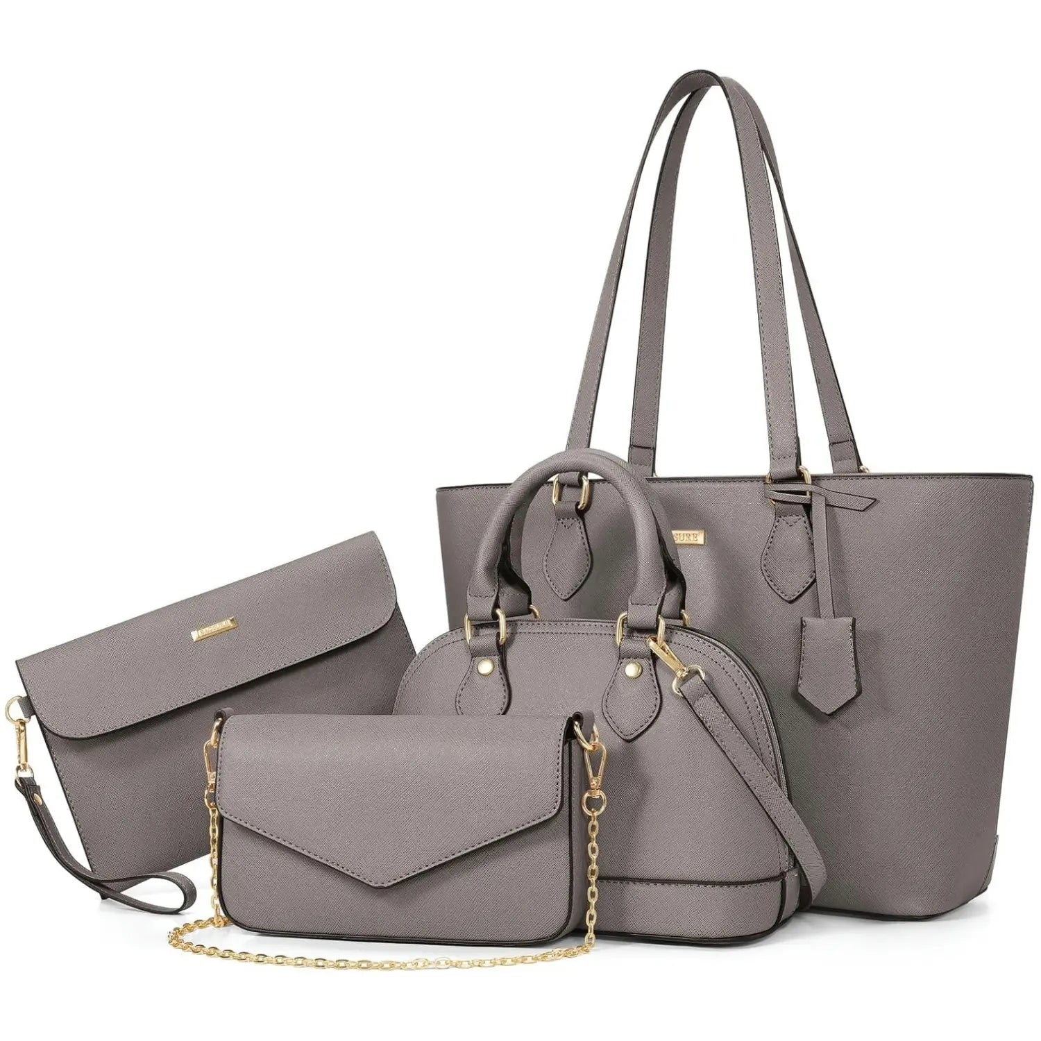 4-teiliges Damen-Handtaschen-Set – Modische Tragetaschen aus Kunstleder, Umhängetasche & Geldbörsen-Kombi, strapazierfähiger Organizer, Muttertagsgeschenkideen, Damengeschenke, Accessoires für Damen,summerwins