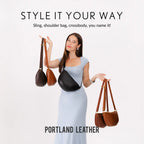 Koala Sling Bag – Premium Leather Crossbody Shoulder Bag for Travel & Everyday Carry – Adjustable Strap, Magnetic Closure