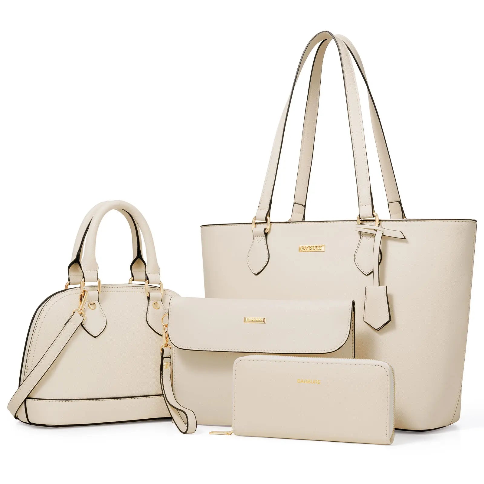 4-teiliges Damen-Handtaschen-Set – Modische Tragetaschen aus Kunstleder, Umhängetasche & Geldbörsen-Kombi, strapazierfähiger Organizer, Muttertagsgeschenkideen, Damengeschenke, Accessoires für Damen,summerwins