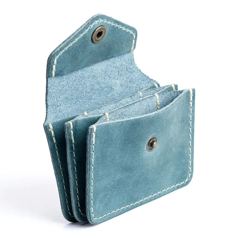 P Leather Lovebug Wallet - Compact Everyday Storage - Leather Wallet, Snap Closure, Card Slots, Easy Carry