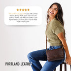 Leather Metro Crossbody – Premium Leather Crossbody Bag for Travel & Everyday Carry – Minimalist Shoulder Purse with Magnetic Closure