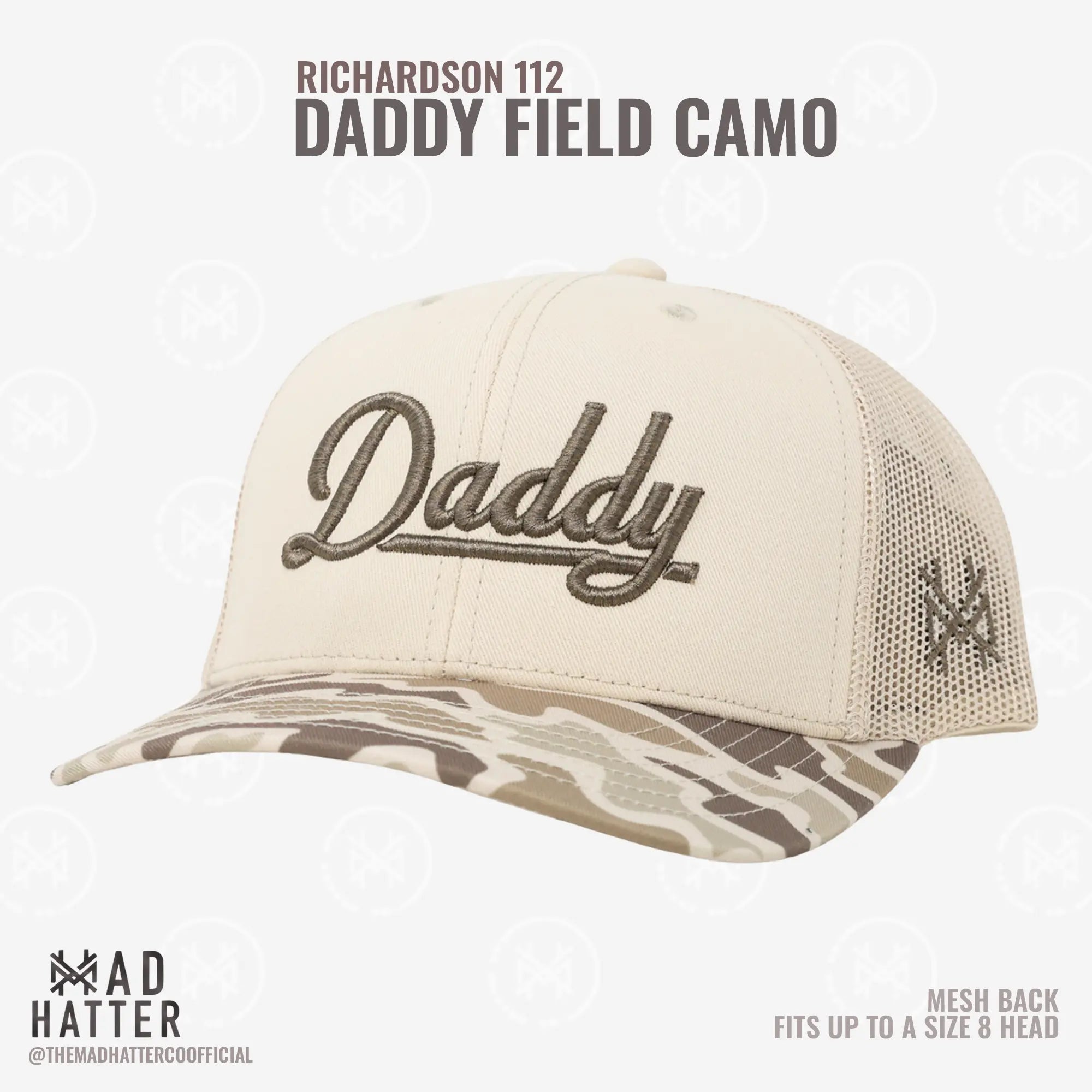 Daddy | Von The Mad Hatter Co. 3D Puff Stickerei (Bis Kopfgröße 8) Premium Herren Trucker Cap Geschenk