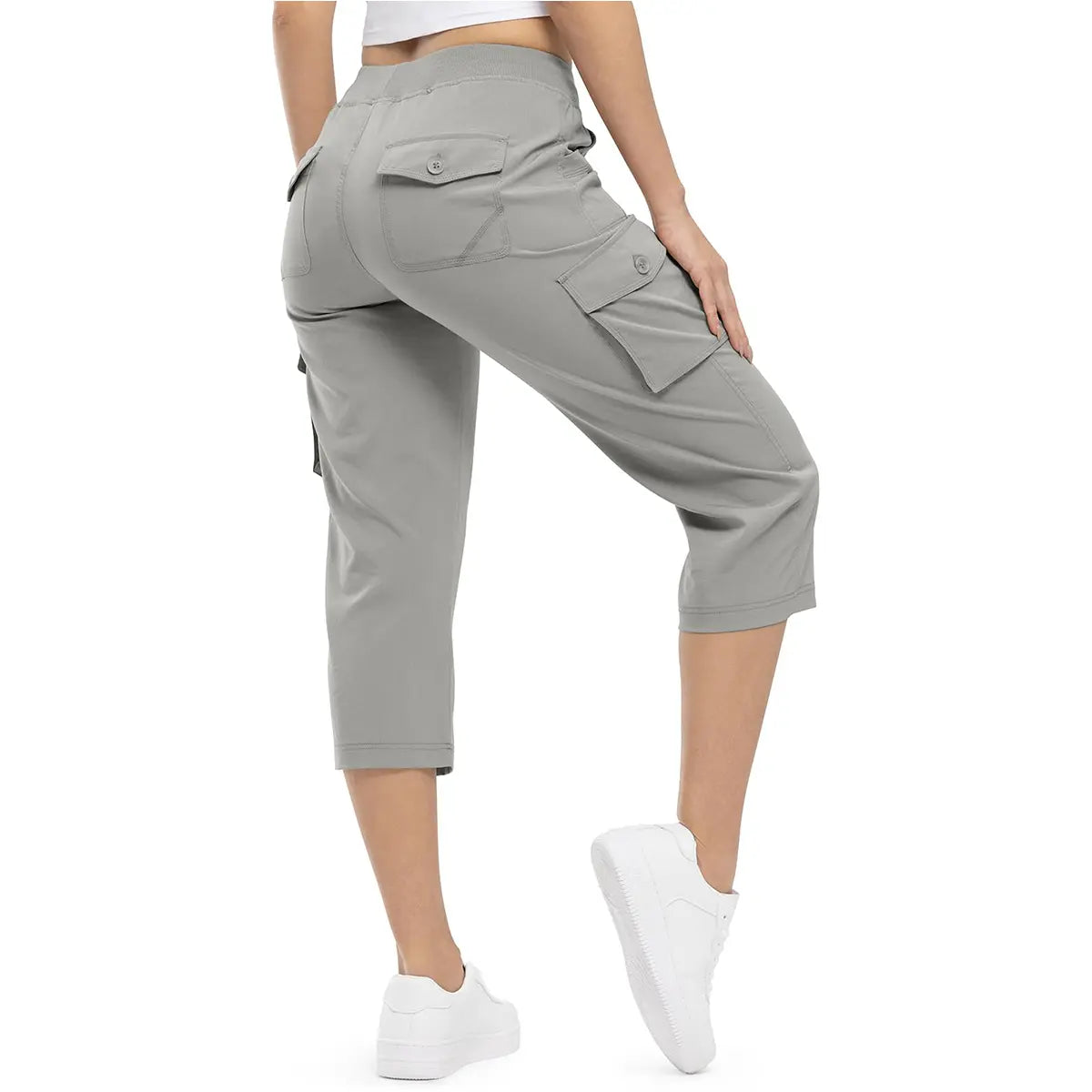 YSENTO Damen Leichte Capri-Wanderhose 6 Taschen Schnelltrocknende Cargo Outdoor Reise Lose Shorts BEQUEME MÜTTER ÜBER 30 【Große Größen, S-XXXXL】 Trainingshose Sportoutfit #Muttertag #sommergewinnt #draussen