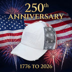 C.C Patriotic Adjustable Women’s Baseball Cap Cotton Brushed Embroidered Hat with Criss-Cross Elastic Band American Flag Mesh Back Durable Accessory Fit Perfect for Memorial day and July 4th