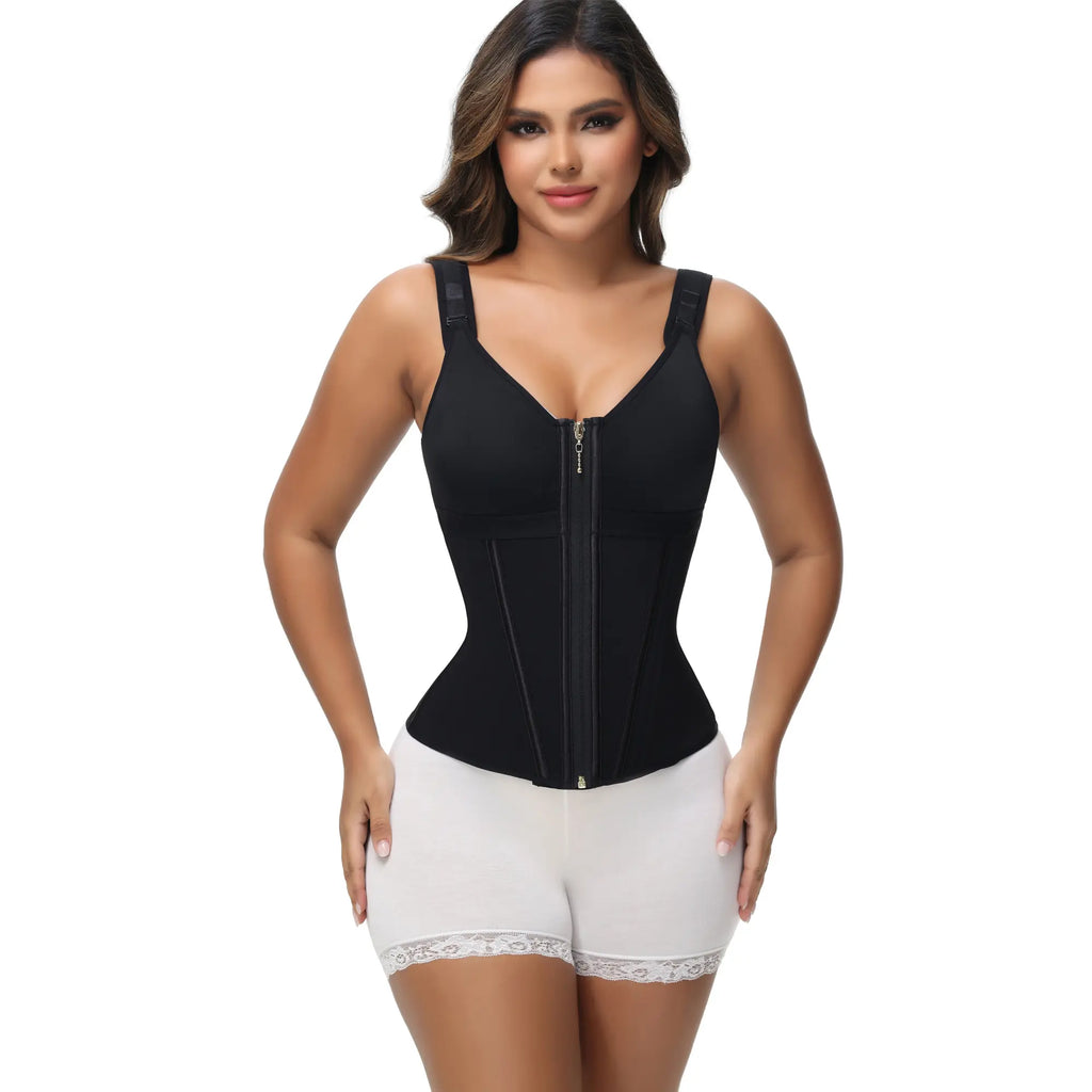SHAPHER Waist Shapewear for Women with Bra Girdle Workout Shapewear with Adjustable Shoulder Strap