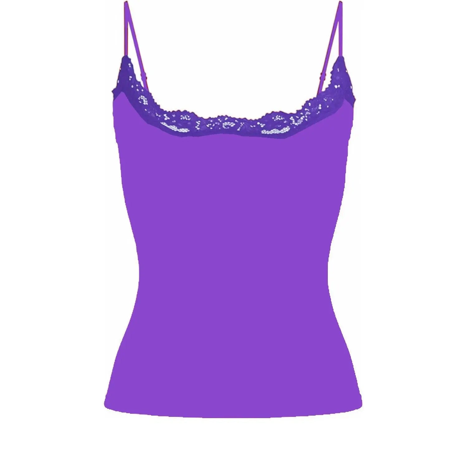 Starrylion Padded Lace Cami Top Double Lined Sexy Tank Top Spaghetti Strap Club Party Shirt