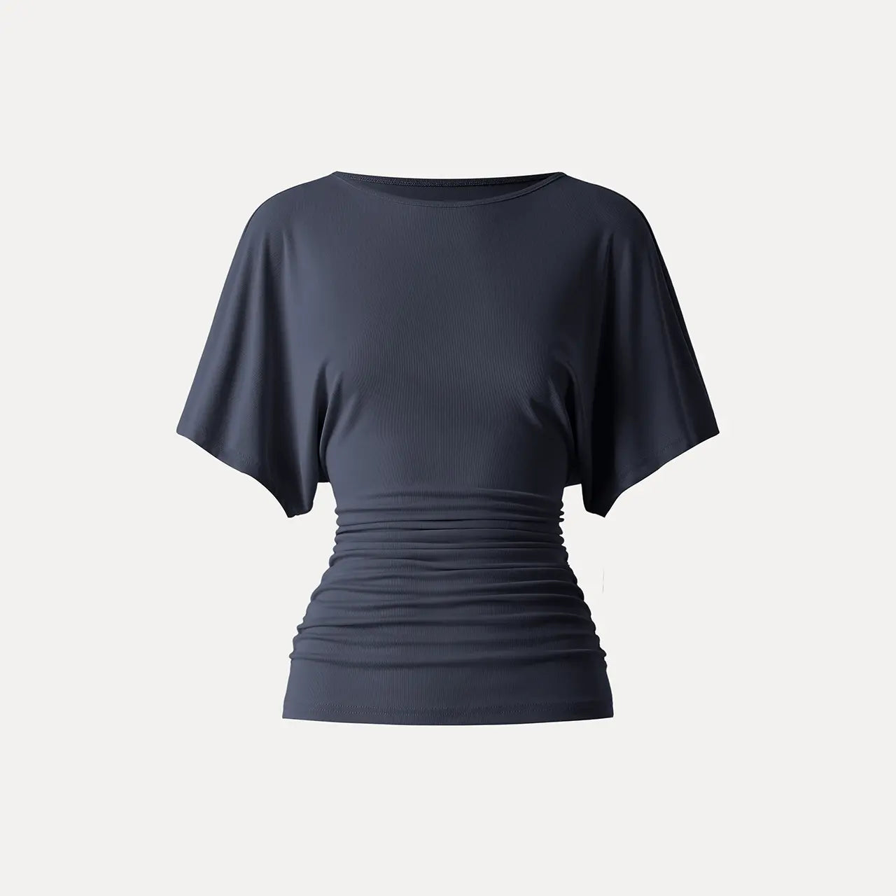 OGL Effortless Boatneck Batwing Sleeve Side Ruched Top - Stylish & Comfortable Women's Fashion baju kelawar outfit Quiet Luxury Essential cute spring clothes women's summer tops tiktokshopmemorialday summerwins