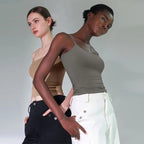 Spaghetti Strap Tank Top, Double Layer Not See-Through Cami, Buttery Soft Stretchy Top, Minimal Chic Essential summerwins