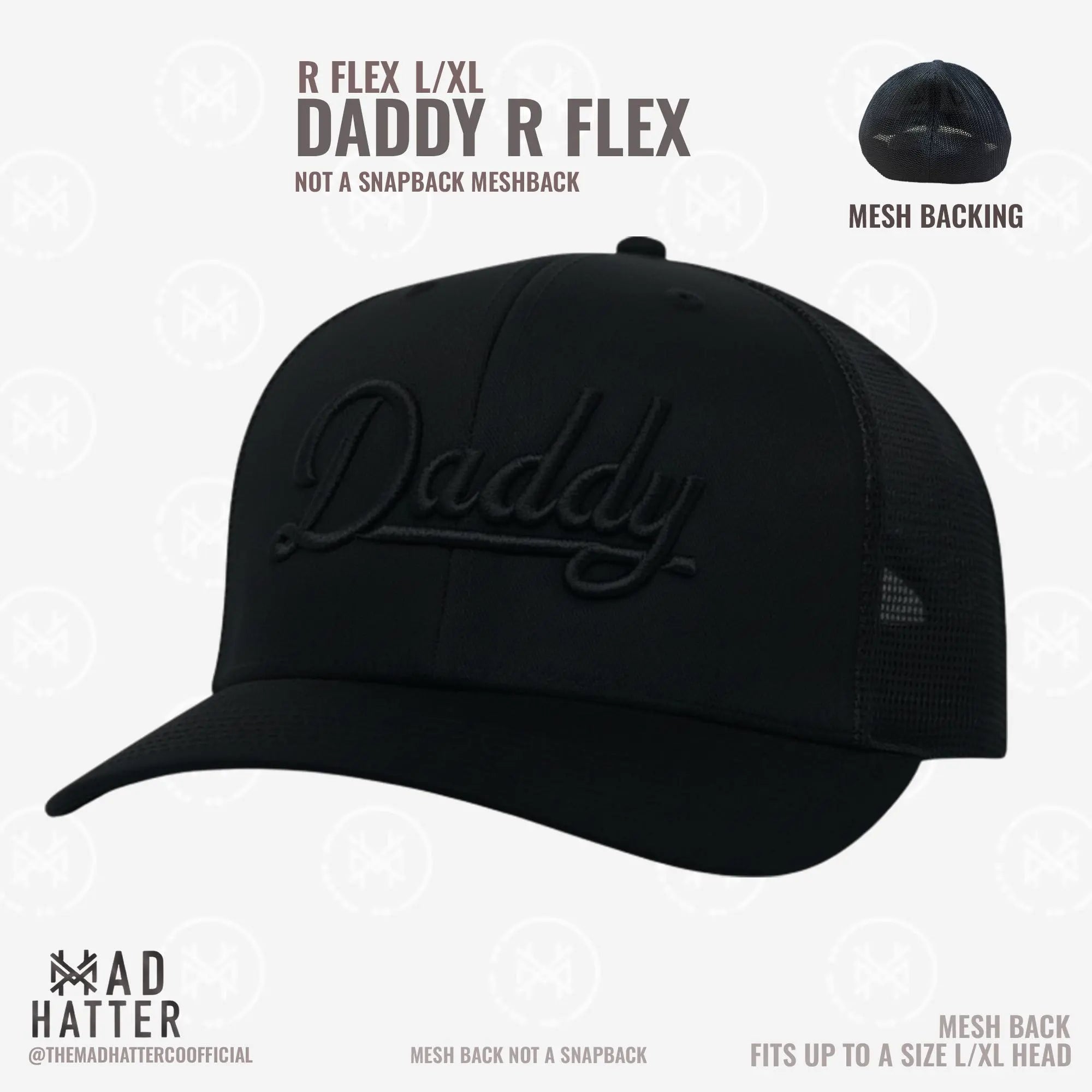 Daddy | Von The Mad Hatter Co. 3D Puff Stickerei (Bis Kopfgröße 8) Premium Herren Trucker Cap Geschenk
