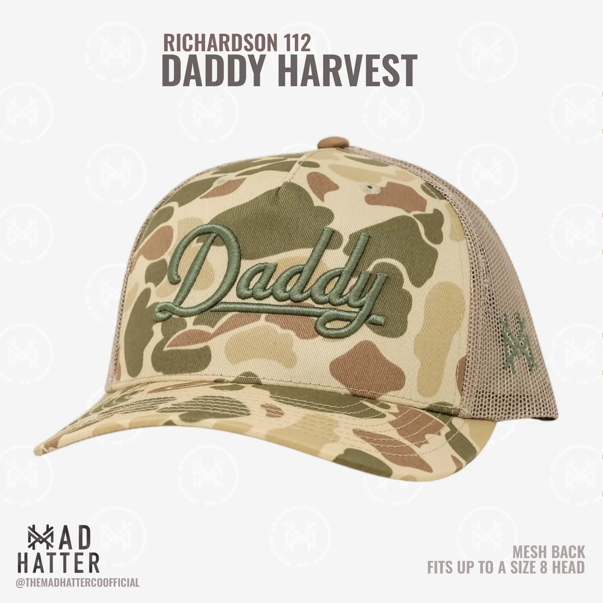 Daddy | Von The Mad Hatter Co. 3D Puff Stickerei (Bis Kopfgröße 8) Premium Herren Trucker Cap Geschenk