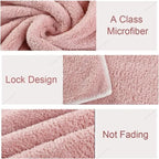 Women's 3-Piece Shiny Light Microfiber Hair Towel Caps, Super Absorbent Towel, Extra Soft, Fast Drying Plain Turban Wraps, 1 Size Fits All, Nighttime Wet Hair Use