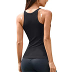 Women Workout Tank Tops with Built in Bra Basic Ribbed Tank Top Crew Neck Racerback Athletic Camisole Seamless summerwins