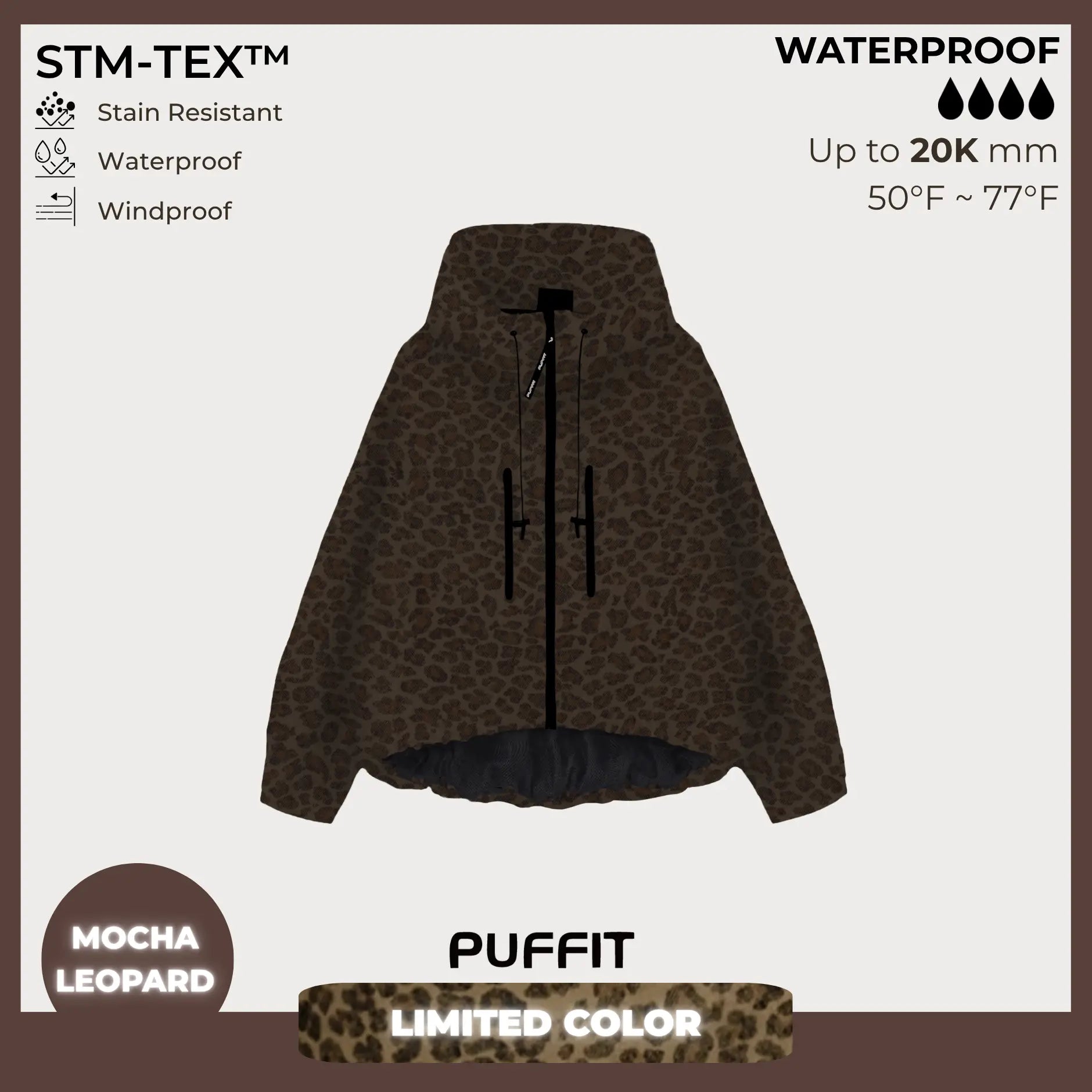 PUFFITER Short One-Size Rain Jacket With Pleated Hem,Hooded Jacket,Waterproof Jacket,Women Jacket,Wide-Brim Hood,Adjustable Cuffs,Zips,Outdoor Sport,Jacket,Statements,Windbreaker,Spring,Dog Walking,School Running,Football Mum,Stylish