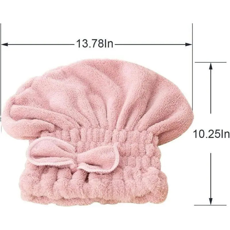 Women's 3-Piece Shiny Light Microfiber Hair Towel Caps, Super Absorbent Towel, Extra Soft, Fast Drying Plain Turban Wraps, 1 Size Fits All, Nighttime Wet Hair Use