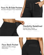 FreeG4 Loose High-Waist Business Casual Pants Yoga Pants Women Wide Leg Pants with Pockets Comfortable Athletic Sweatpants