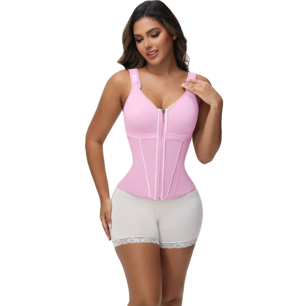 SHAPHER Waist Shapewear for Women with Bra Girdle Workout Shapewear with Adjustable Shoulder Strap