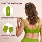 ISHA Starry Night 4mm Lightly Padded Plus Size Lifting Support Add 0.5-1 Cup Size Balconette Bra Underwire Glass Shimmer Fabric U Shaped Back Smoothing Wider Padded Straps Sexy Demi Low Cut Natural Push Up for Big Bust Women Daily Lingerie