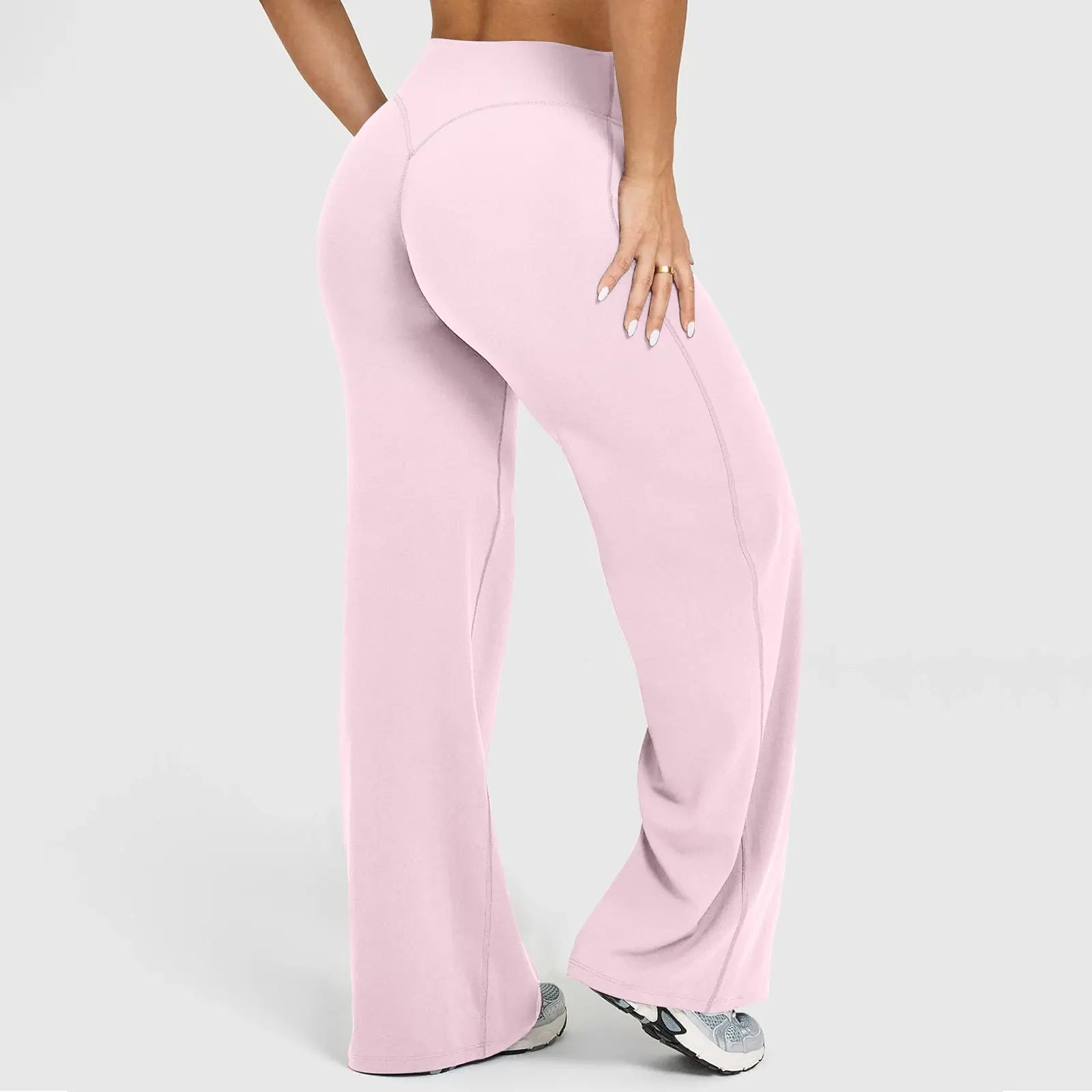 BRIA RICH Women‘s Casual Pants - High Waisted Loose-Fitting Wide Leg Yoga Pants - Comfortable & Elastic Soft Pants with Stretchy Material - Straight Leg Hem