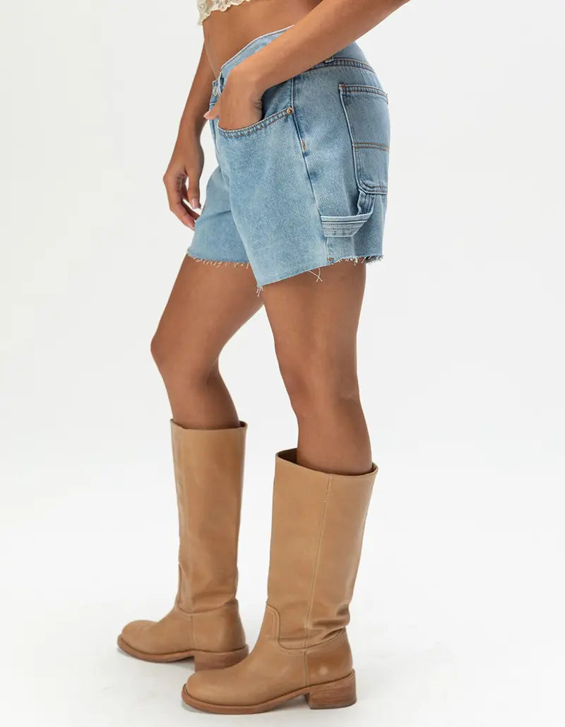 RQS Womens Low Rise Baggy Carpenter Shorts