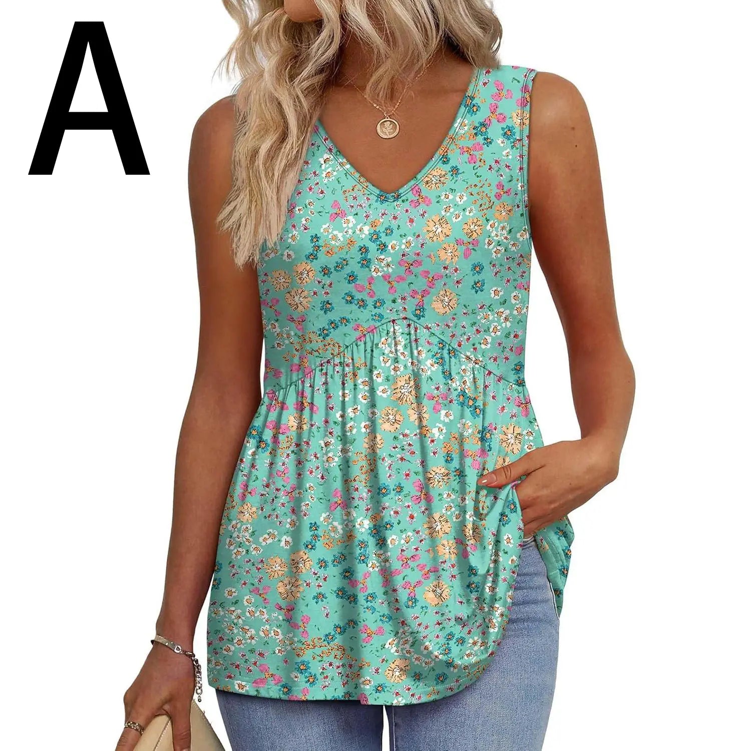 Womens Tank Tops 2025 Flowy Peplum Tops (Size Up 1-2 for Oversized Look) for Women Dressy Sleeveless V Neck Babydoll Tank Tops Fabric Stretchy tank tops summer tops