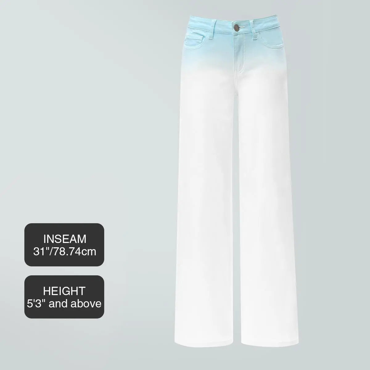 Magic SOONE Mid-low Rise Baggy Jeans Stretchy Wide Leg for Women Distressed Pants Womenswear Bottom 8001 Lady Basic Minimalist Comfortable Denim Tummy Control Curve Hugging Plus Size Regular Size BBL Spring Fashion Daily Outfits