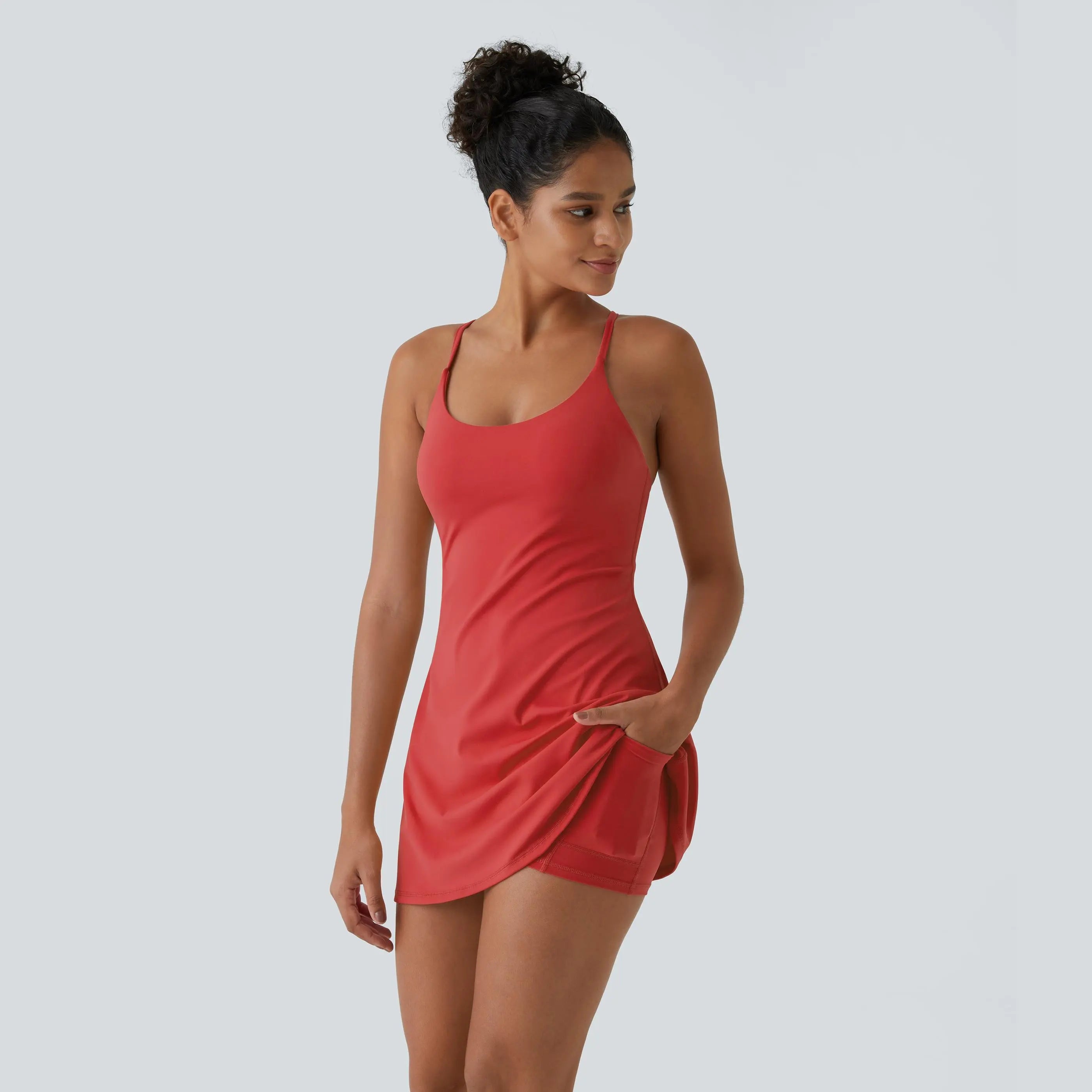 Halara Softlyzero Plush Backless Active Dress-Easy Peezy, Spring Dresses, Dance Dresses for Women #SwimWeek