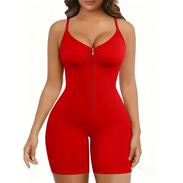 Shapewear for Women Tummy Control Bodysuits Zip-Up Comfort Ultra Stretch Fabric Customizable Fit Breathable Mesh Design Comfortable Fit