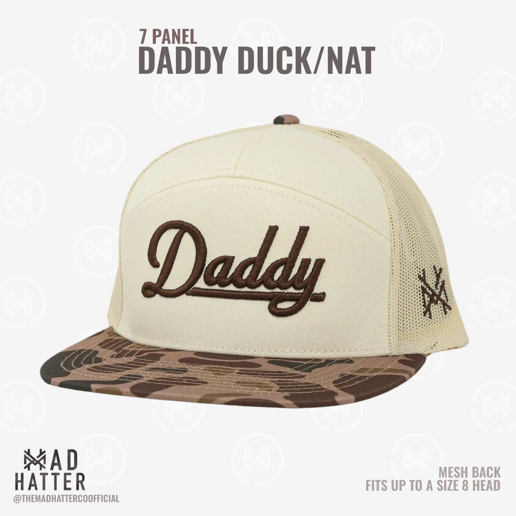 Daddy | Von The Mad Hatter Co. 3D Puff Stickerei (Bis Kopfgröße 8) Premium Herren Trucker Cap Geschenk