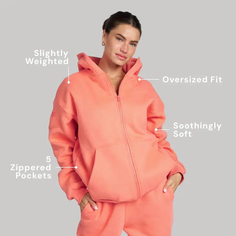 Travel Essentials Zip Up Hoodie | Sweatshirt With Zip Pockets For Travel