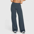 BRIA RICH Women‘s Casual Pants - High Waisted Loose-Fitting Wide Leg Yoga Pants - Comfortable & Elastic Soft Pants with Stretchy Material - Straight Leg Hem