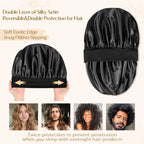 YANIBEST Bonnet for Men Hair Bonnet for Sleeping Double Layer Satin Bonnets for Black Women Curly Hair Braids, men gifts, FathersDayGift, hats men，Haircare bonnetsilk #SummerVibes