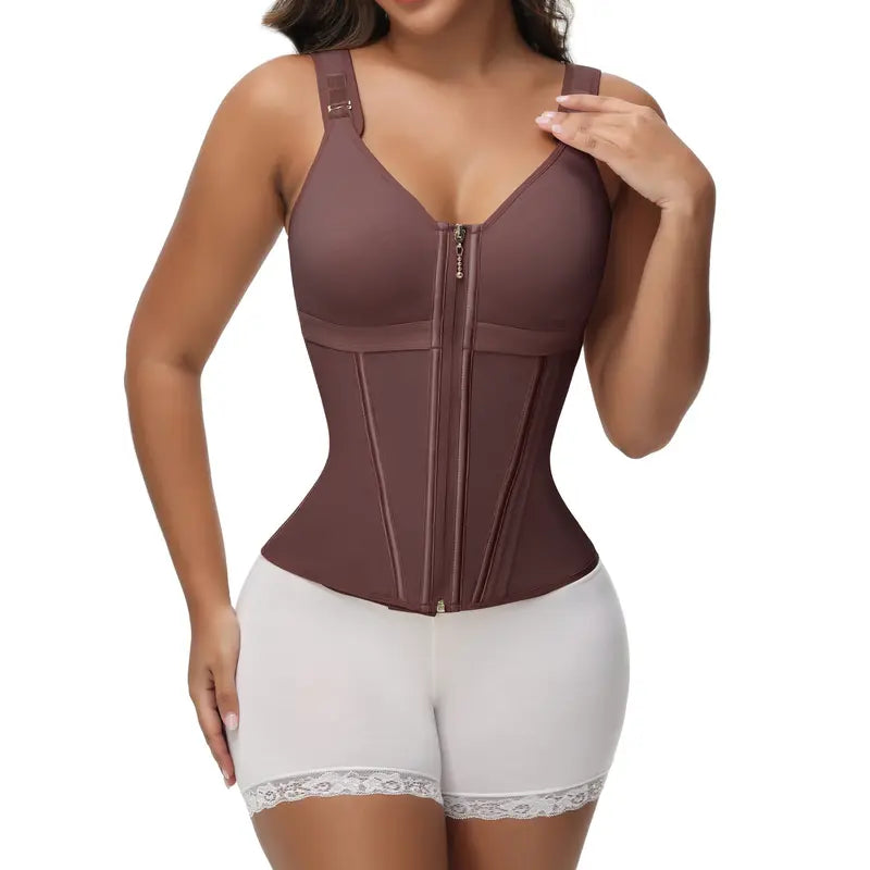 SHAPHER Waist Shapewear for Women with Bra Girdle Workout Shapewear with Adjustable Shoulder Strap