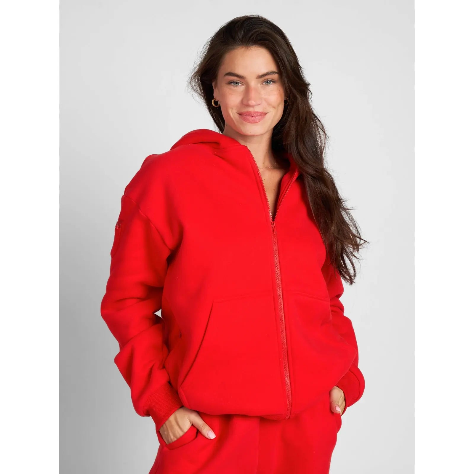 Reise-Essentials Kapuzenjacke mit Reißverschluss | Sweatshirt mit Reißverschlusstaschen für Reisen
