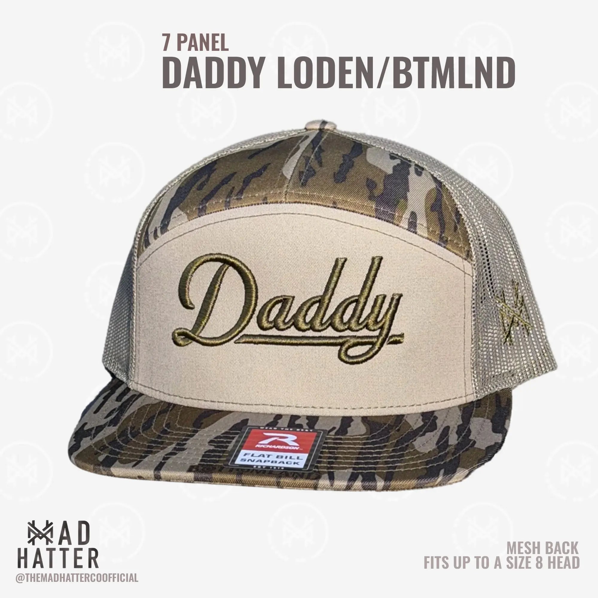 Daddy | Von The Mad Hatter Co. 3D Puff Stickerei (Bis Kopfgröße 8) Premium Herren Trucker Cap Geschenk