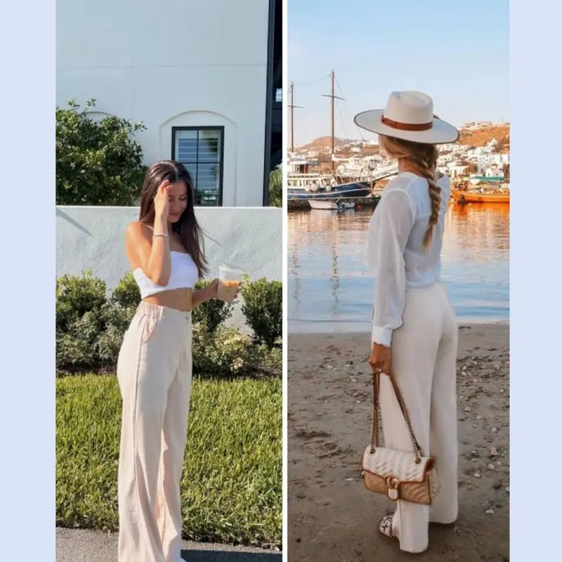 Tanming Womens Cotton Linen Pants Casual Button Up High Waisted Wide Leg Trousers Minimalist Basic Breathable Fabric Casual Loose Comfy Summer Beach Trousers,summerwins