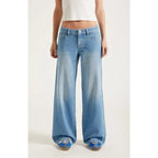 Psunan Women's Casey Low Rise Baggy Jeans Lighter Blue