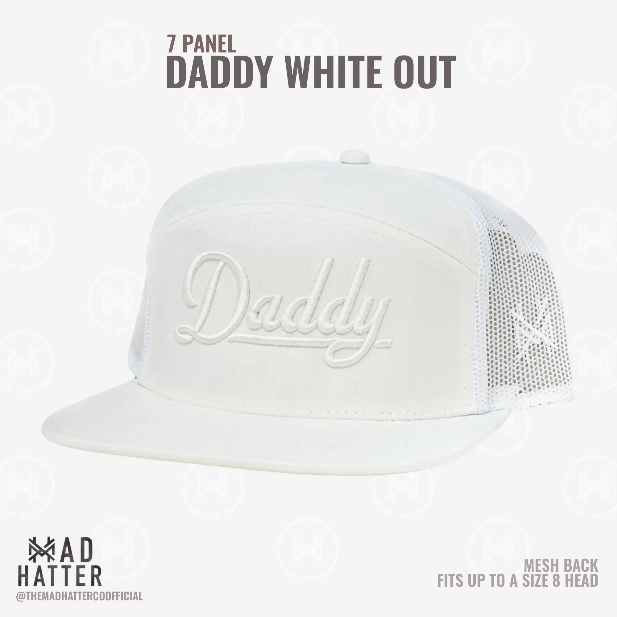 Daddy | Von The Mad Hatter Co. 3D Puff Stickerei (Bis Kopfgröße 8) Premium Herren Trucker Cap Geschenk