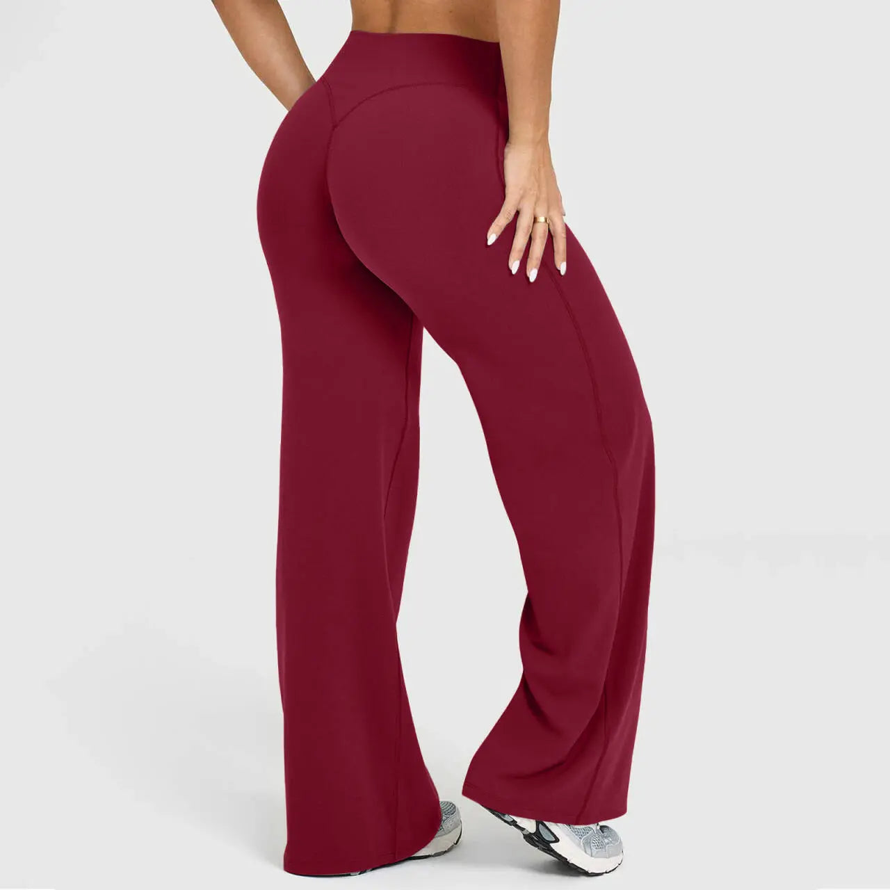 BRIA RICH Women‘s Casual Pants - High Waisted Loose-Fitting Wide Leg Yoga Pants - Comfortable & Elastic Soft Pants with Stretchy Material - Straight Leg Hem