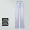 Magic SOONE Mid-low Rise Baggy Jeans Stretchy Wide Leg for Women Distressed Pants Womenswear Bottom 8001 Lady Basic Minimalist Comfortable Denim Tummy Control Curve Hugging Plus Size Regular Size BBL Spring Fashion Daily Outfits