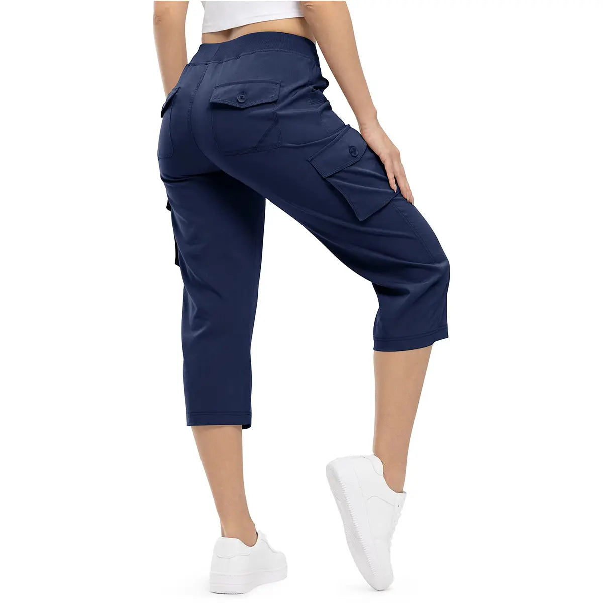 YSENTO Damen Leichte Capri-Wanderhose 6 Taschen Schnelltrocknende Cargo Outdoor Reise Lose Shorts BEQUEME MÜTTER ÜBER 30 【Große Größen, S-XXXXL】 Trainingshose Sportoutfit #Muttertag #sommergewinnt #draussen