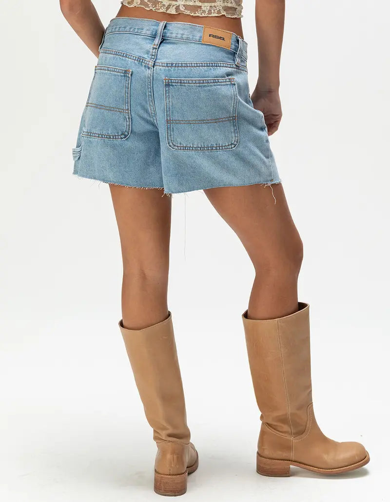 RQS Womens Low Rise Baggy Carpenter Shorts
