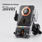 Quriov Wireless Car Charger Mount, Auto-Clamping Phone Holder with 90° Rotation, Air Vent Car Phone Mount for Navigation