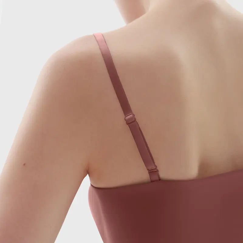 Spaghetti Strap Tank Top, Double Layer Not See-Through Cami, Buttery Soft Stretchy Top, Minimal Chic Essential summerwins