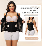 SHAPHER Waist Shapewear for Women with Bra Girdle Workout Shapewear with Adjustable Shoulder Strap