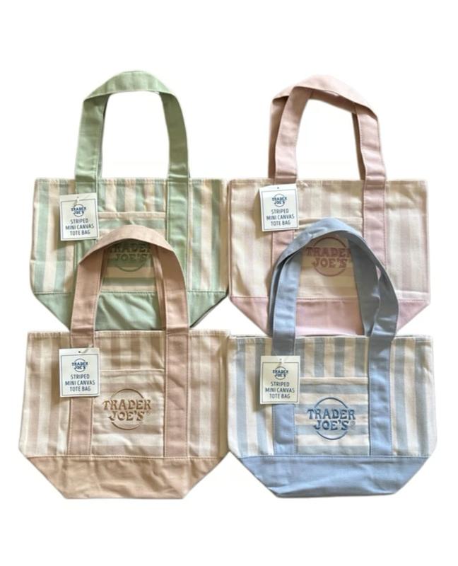 Trader Joe's Striped Canvas Mini Tote Summer 2026 Collection